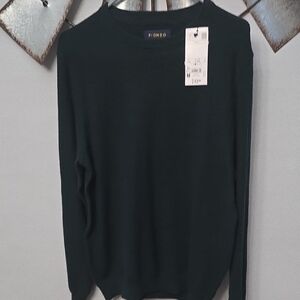 Piombo Men's Forest Green Crewneck Sweater
